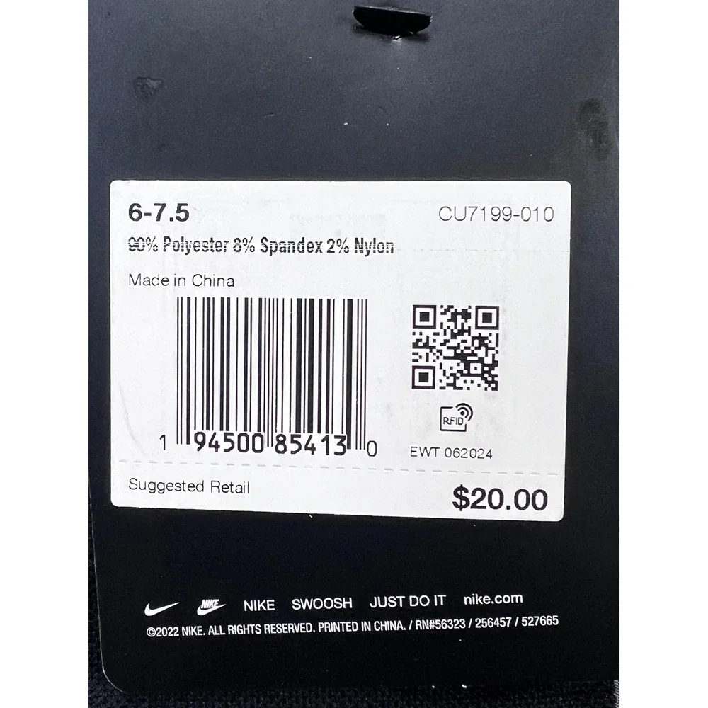 3 Nike Spark Running Socks Black Dri-FIT Cushioned‎ Ankle M 6-7.5 W 7.5-9 lot